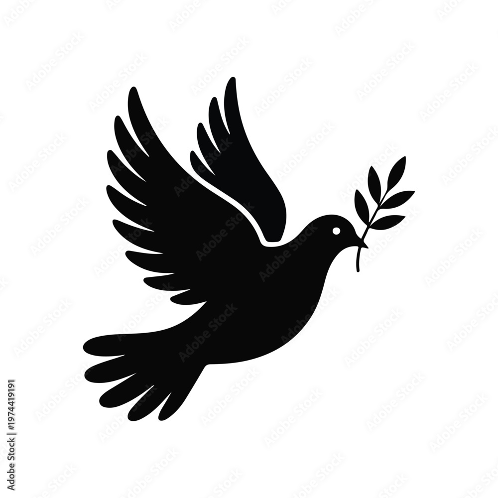Fototapeta premium dove with peace sign