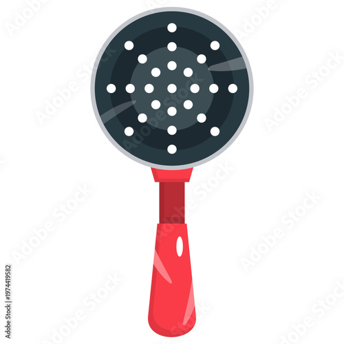 Kitchen Skimmer Spoon Flat Vector Illustration