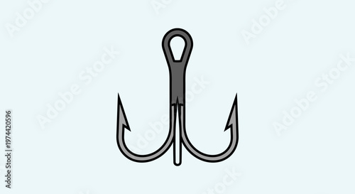 Close-up of a Shiny, Sharp, and Barbed Fishing Hook.