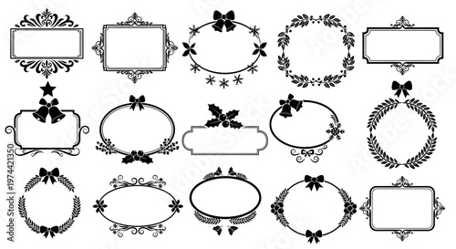 Collection of ornate border frames.