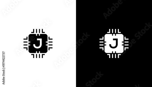 Closeup of a computer microchip.