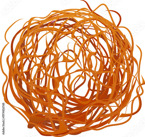 Wild West or Western cowboy game icon, cartoon vector. Tumbleweed of Arizona desert and Texas steppe dry grass plant ball for Wild West and Western cowboy theme game icon