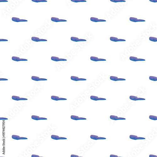 Rolled purple towels repeating as a vector seamless pattern on a white background