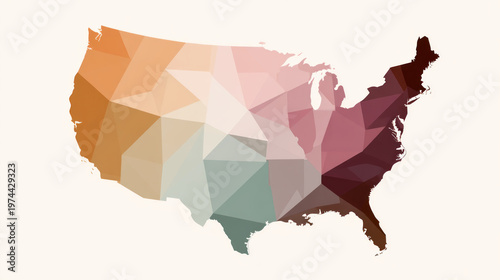 Summer landscape. Beautiful summer mountain panorama. Natural background USA. Green mountains and layers of hills. Election day in USA. America day. Festive mood on President's day