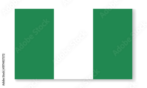 Free Download Nigeria national flag in flat style. Vector flat background. - GFXLoad