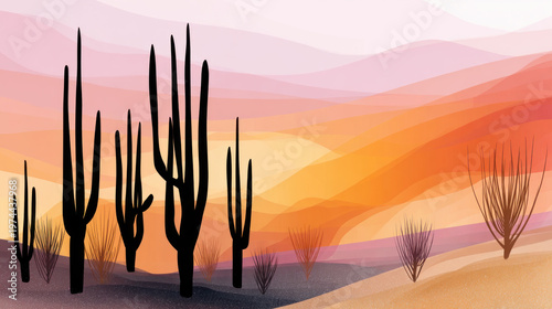 Summer landscape. Beautiful summer mountain panorama. Natural background USA. Green mountains and layers of hills. Election day in USA. America day. Festive mood on President's day