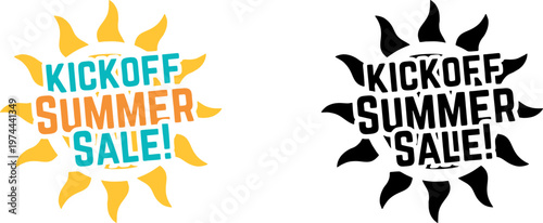 Kickoff Summer Sale Sunburst Promotion Design