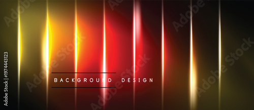 Abstract vertical lines, vibrant colors, dark background. Text reads background design. Modern, dynamic visual composition.