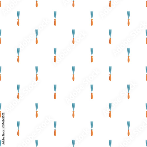 Chisel illustration creating a repeating pattern on a white background