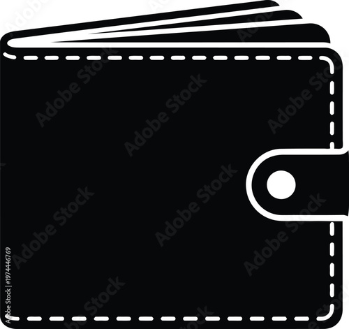 Sleek minimalist personal cash holder icon design