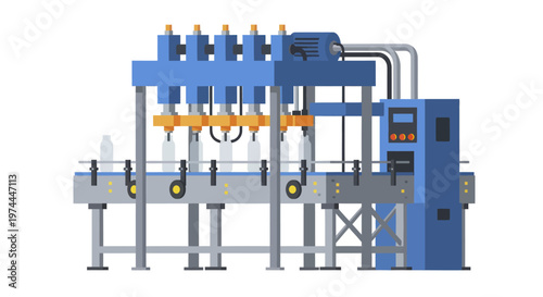 Automated Filling Machine for Beverage Production Line.