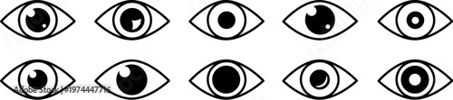 Black eye icons