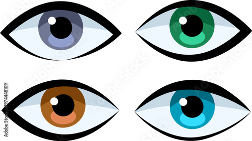 Colorful eye icons