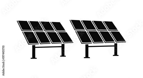 Vector illustration of solar panel icon, renewable energy source vector illustration on a transparent background
