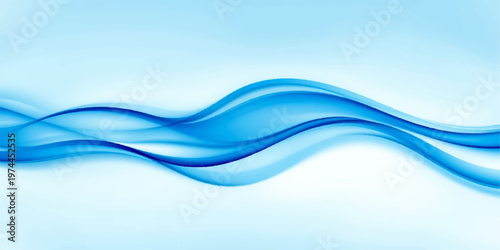 Abstract blue wave design featuring flowing liquid curves and motion patterns for a digital artistic ocean backdrop