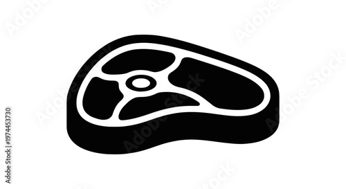 Vector illustration of raw steak icon, vector illustration of a meat cut on a transparent background