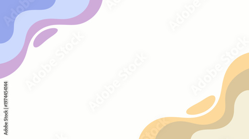 Abstract Pastel Flowing Curves and Soft Geometric Background Design.