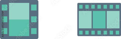 Film strip icons vector illustration for media and cinema isolated