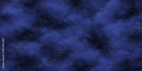 Abstract a seamless blend of dark, moody, and blue ethereal clouds with an aesthetic design. evoke a sense of mystique. 