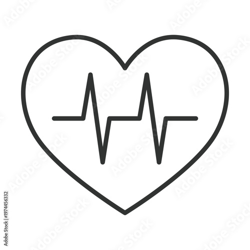 Heart pulse cardiology icon in line design. heart, pulse, cardiology, health, heartbeat, medical, monitor on white background vector. heart pulse cardiology editable stroke icon
