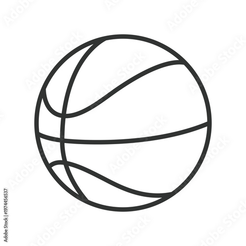 Basketball sport ball icon in line design. basketball, ball, sport, game, play, fitness, activity on white background vector. basketball sport ball editable stroke icon