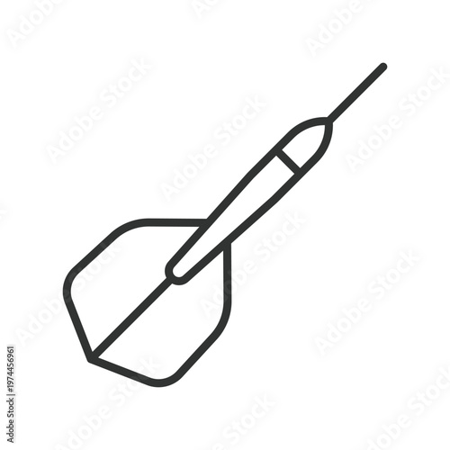 Darts game target icon in line design. darts, target, bullseye, game, aim, sport, accuracy on white background vector. darts game target editable stroke icon