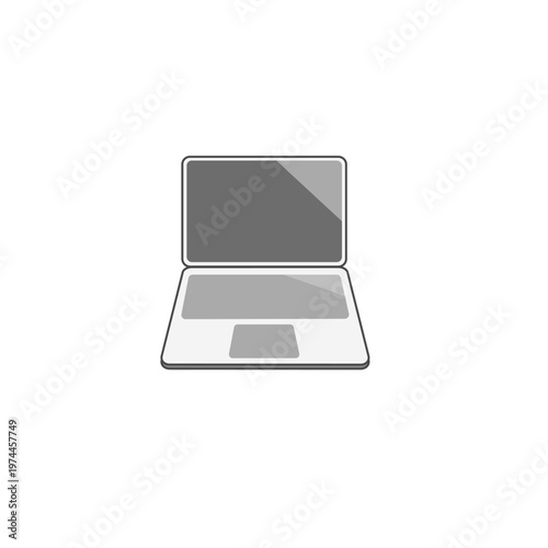 Laptop Computer Flat Vector Illustration