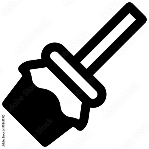 Zambomba. Outlined stroke vector icon with black-filled details.