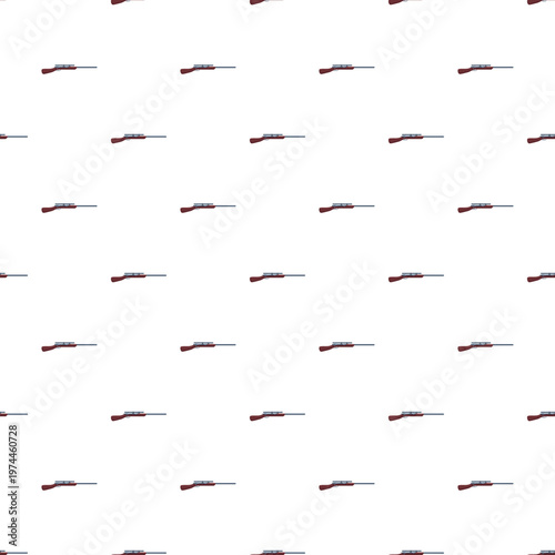 Obraz na plátně Seamless repeating pattern of rifles with scopes on a white background