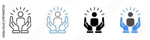 Psychological Support and Awareness Icon Vector Illustration Editable