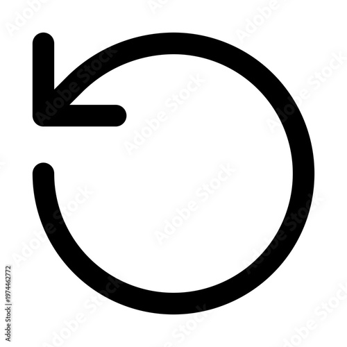 reload silhouette icon illustration for ui ux interface refresh sync update and app design