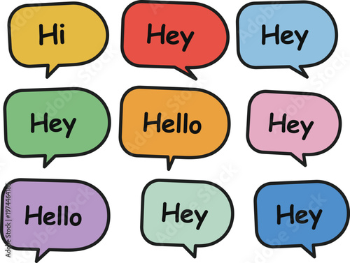 Chat Box Speech Bubble Message Icon Isolated White Background Vector