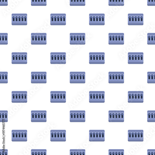Electrical circuit breaker switches arranging in a seamless pattern on white background