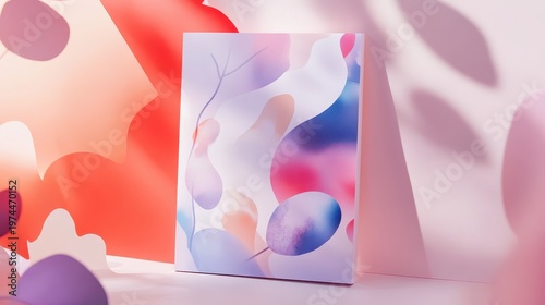 Eye-catching Promotional Brochure Design Featuring Abstract Organic Shapes and Soft Pastel Gradients