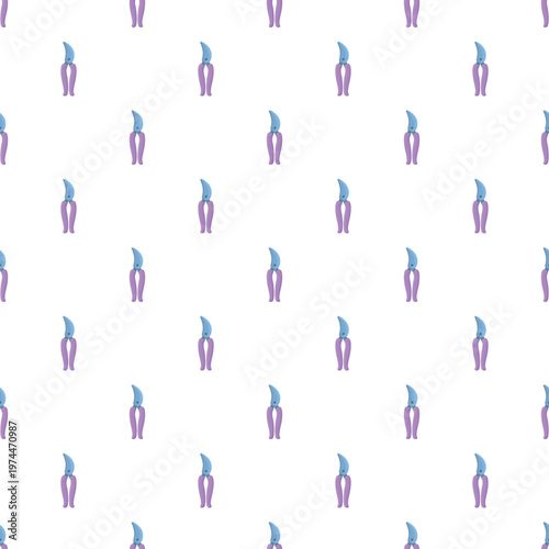 Secateurs garden tool creating a colorful seamless pattern