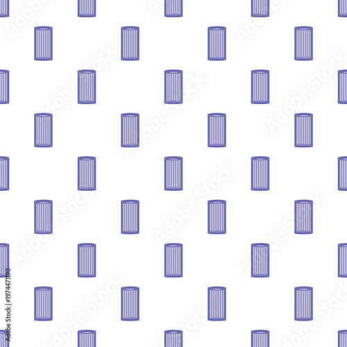 Purple hair curlers forming a seamless pattern on a white background
