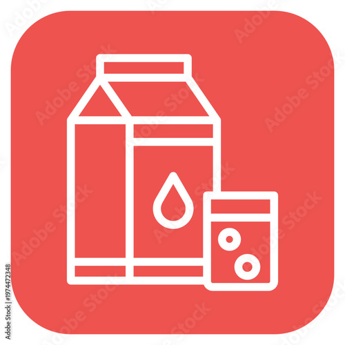 Milk Carton Icon Style
