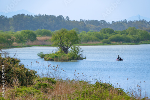 전남 함평군 영산강의 풍경