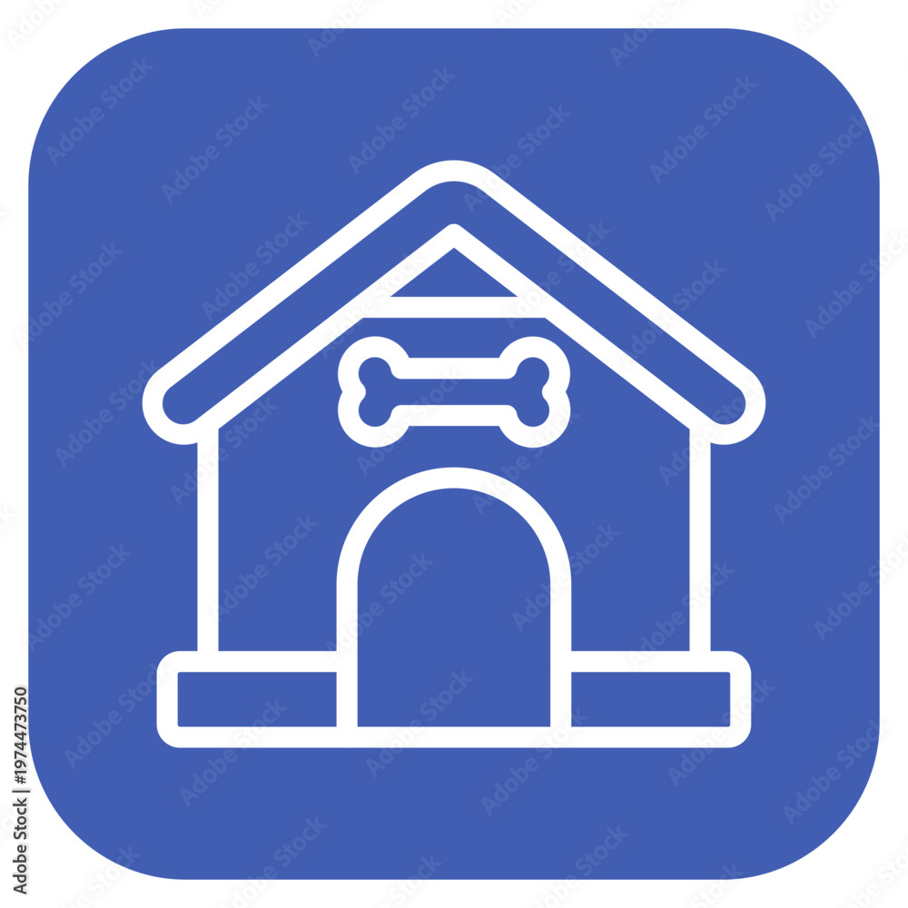 Fototapeta premium Pet House Icon Style