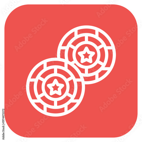 Poker Chip Icon Style