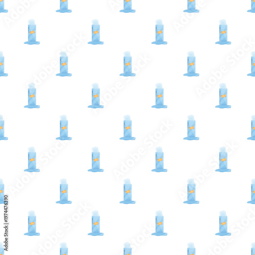 Shaving foam spray bottles creating a seamless repeating pattern for design backgrounds