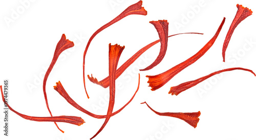 Tapety artystyczne Falling saffron threads isolated