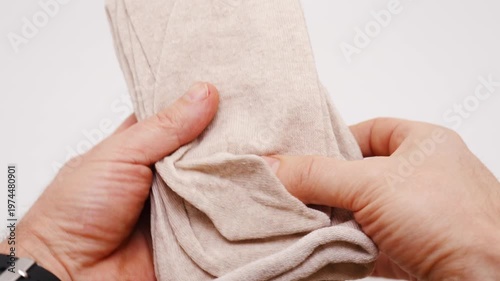 fold a simple socks for neat storage in your home or for traveling