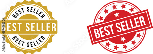 Best seller icon set vector design premium badge label sticker emblem tag symbol shopping e-commerce marketing sale product award sign bestseller mark collection group isolated.