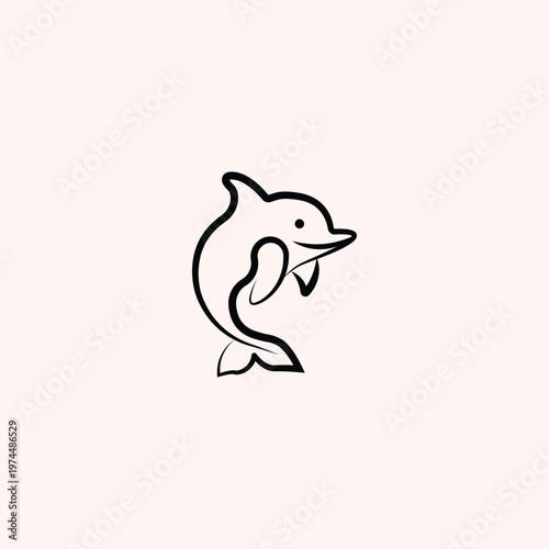vector image of a dolphin