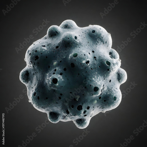 Wallpaper Mural Microbial cell structure in scientific visualization on dark background   Torontodigital.ca