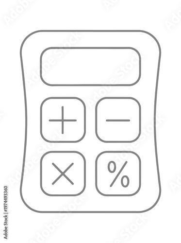 Vector of a calculator featuring basic arithmetic symbols including addition and subtraction