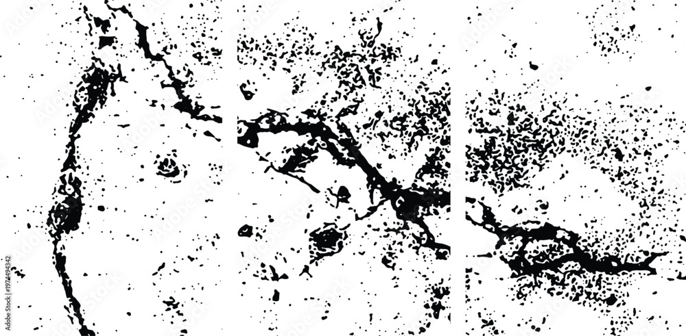 Fototapeta premium Abstract grunge background featuring a black ink splat texture with a dirty paint spray pattern and a splatter border design for an artistic vector wallpaper illustration