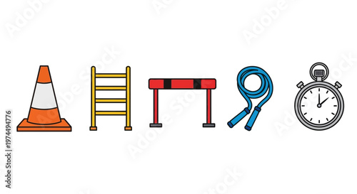 Construction site equipment and tools.