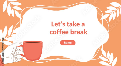 Hand holding a steaming hot coffee cup 